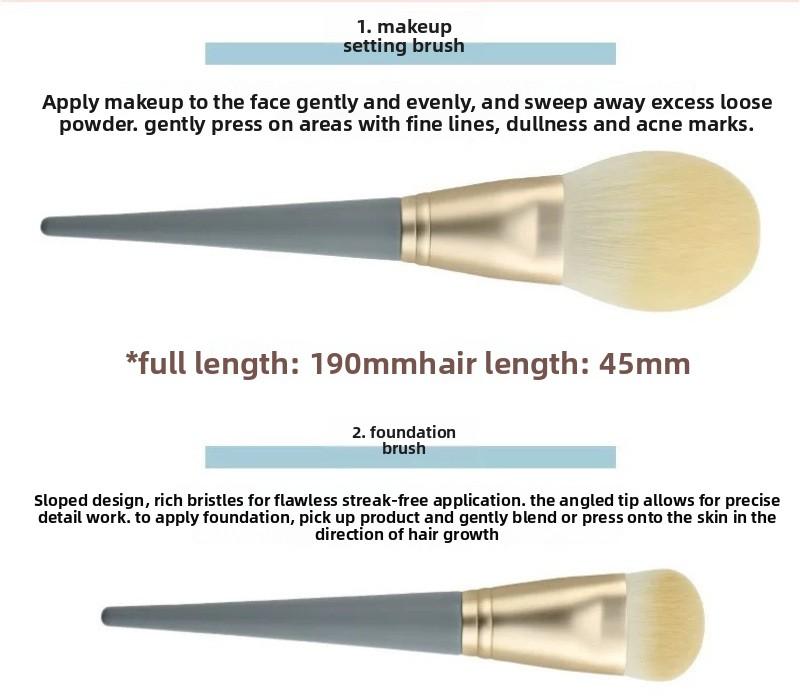 10 pieces of Blue Bridge makeup brush, a whole set of makeup tools, powder brush, eye shadow brush, soft hair brush
