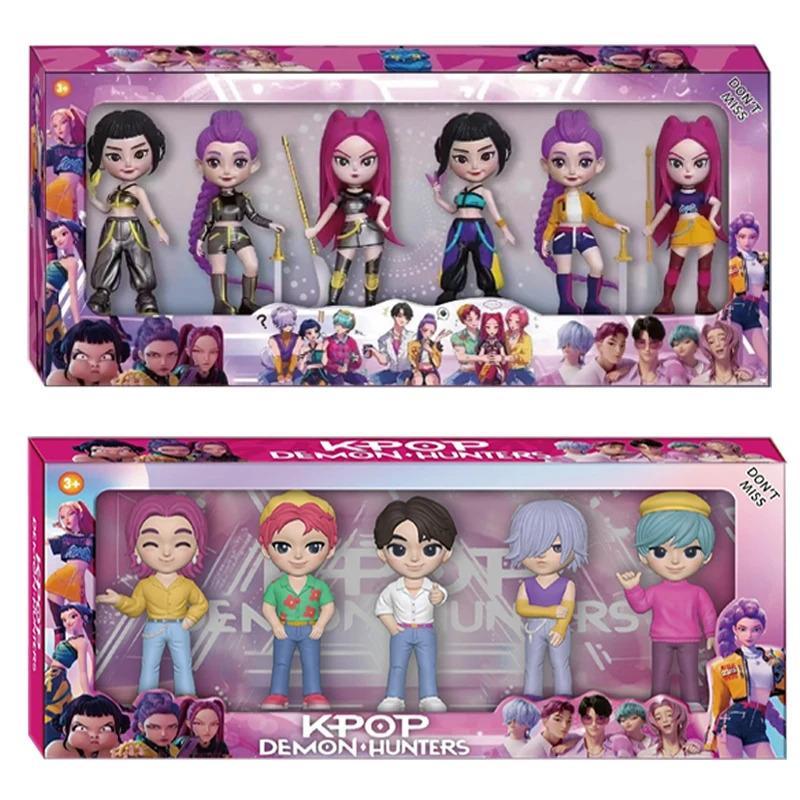 NEW Kpop Devil Hunter Rumi Zoe Mira Anime Polyvinyl Chloride Character Collection Desktop Trinkets Childrens New Year Gift