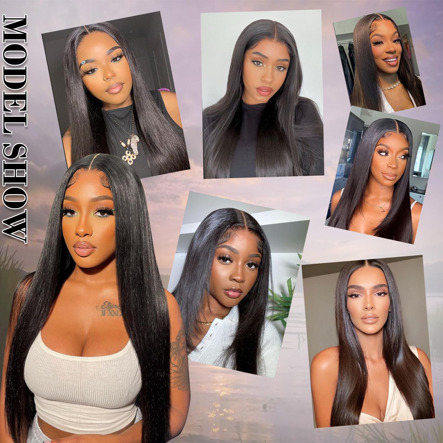 Bling Hair 30 32Inch 6x4 Glueless Wig Straight Lace Front Human Hair Wigs  7x5 Lace Closure Wig Human Hair For Black Women