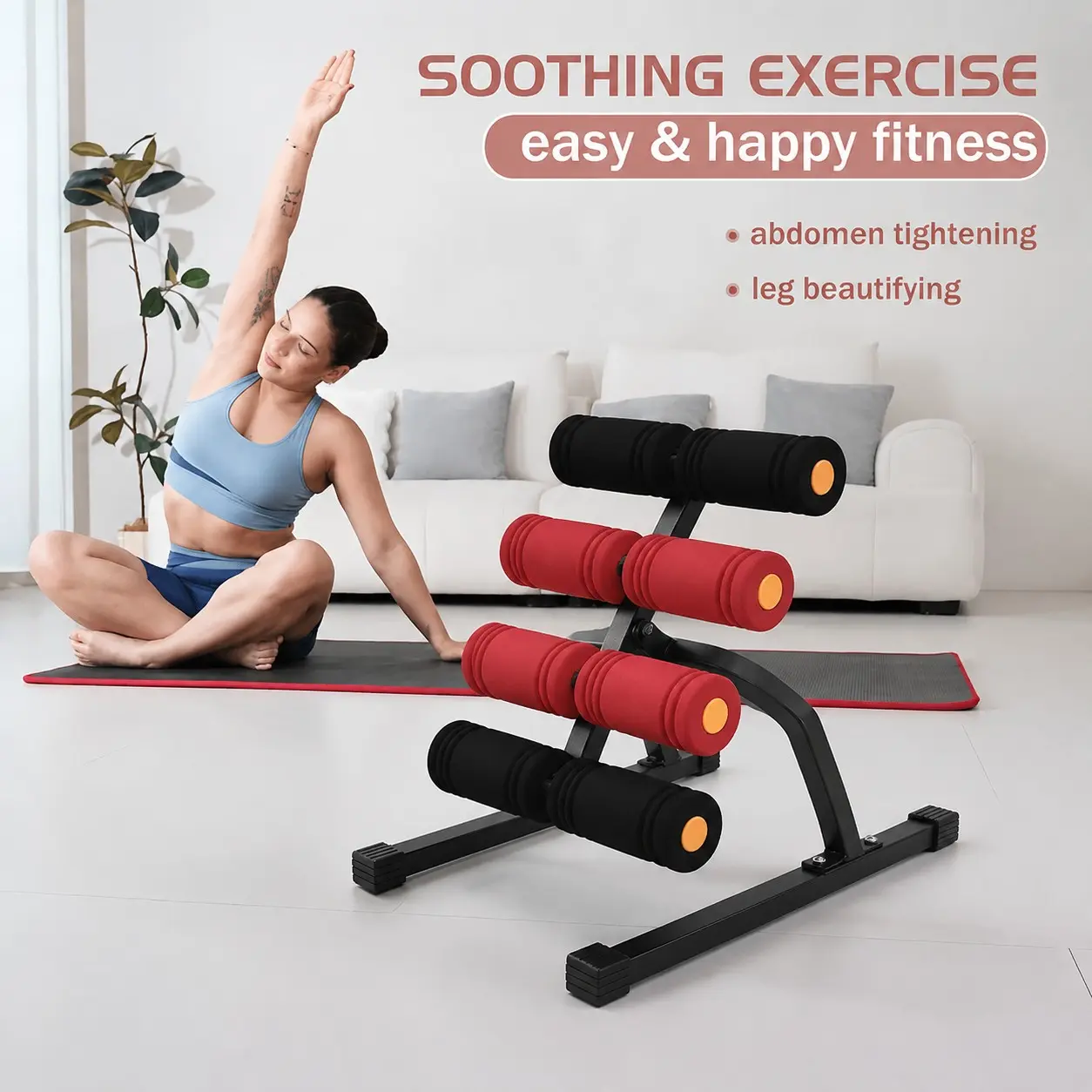 Mini Inversion Trainer, Back Stretcher & Abdominal Trainer, Multifunctional Home Fitness Equipment, Yoga Stretching Device, Full-Body Exercise Aid, Suitable for Back and Neck Stretching Training