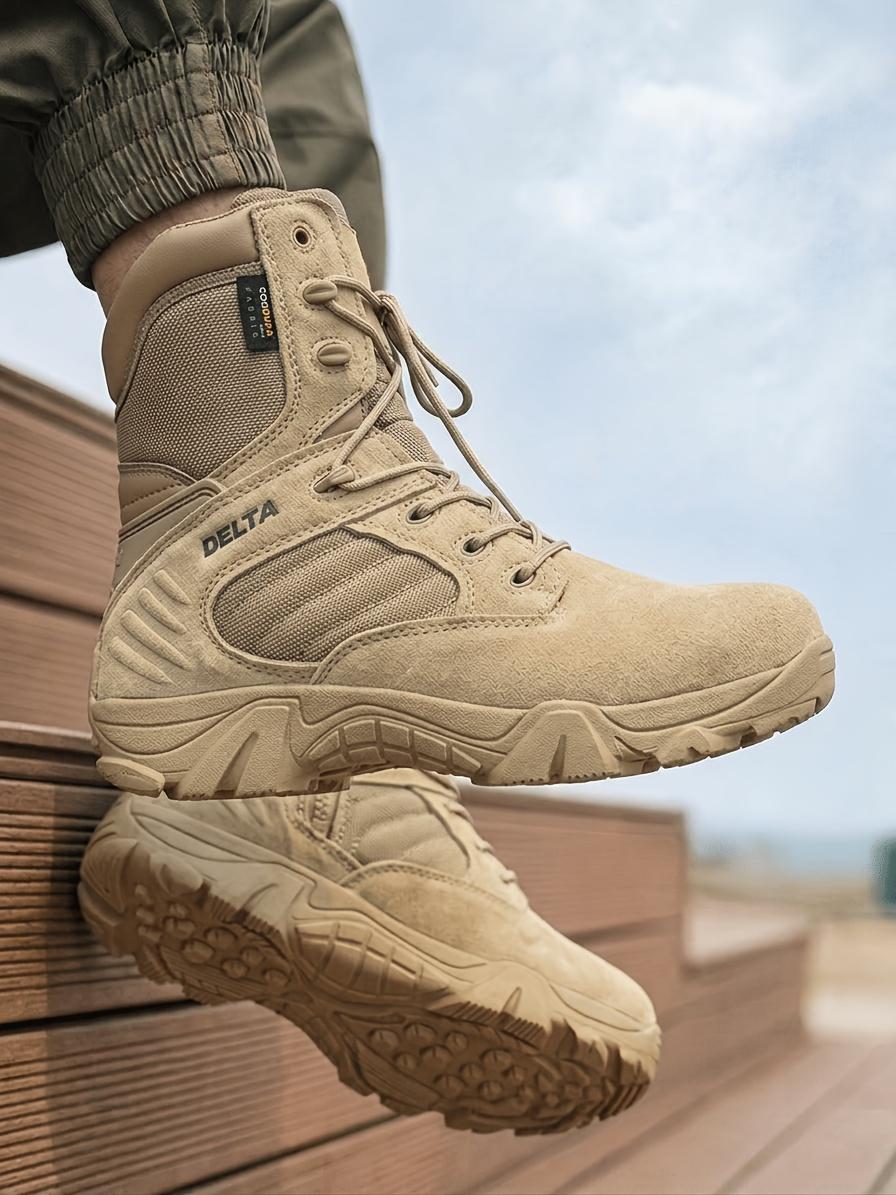 Newscheden High-DELTA Tactical Boots Outdoor Combat Boots Desert Training Boots Breathable Wear-Resistant Combat Boots Outdoor Hiking Boots Mountaineering Boots Non-Slip Wear-Resistant Men's Boots Jungle Camping Boots Comfortable Durable Boots Outdoor Act