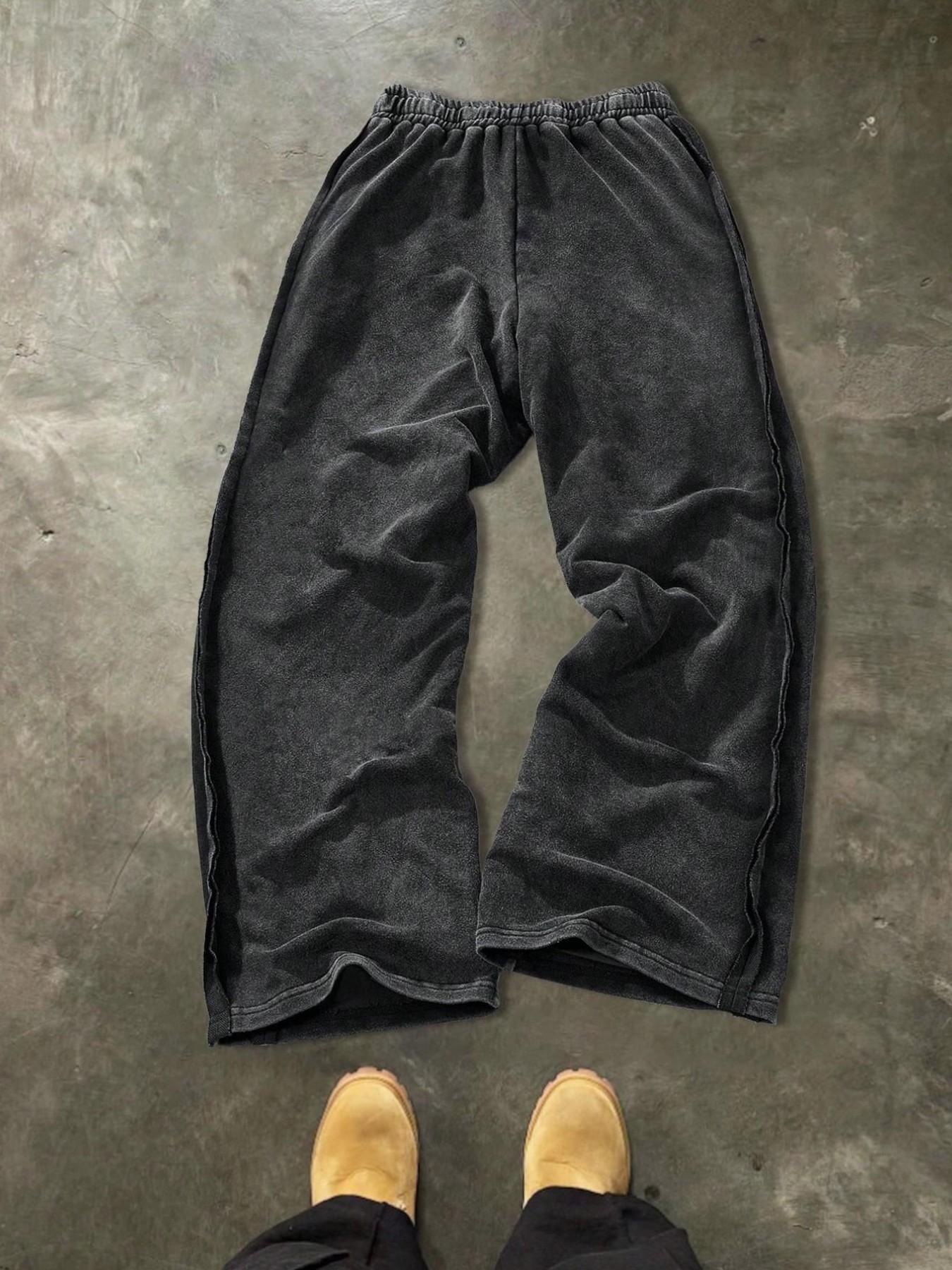 Men's Casual Cotton Sport Pants, Floral Print, Drawstring Waist, Ankle Length, Street Style, All Seasons, Ideal for Outdoor & Parties