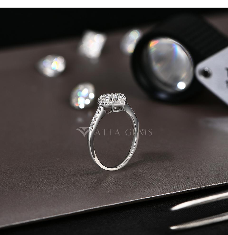 1.3ct D VVS1 Color Synthetic Moissanite Ring for Women 925 Sterling Silver Engagement Wedding Party Fine Jewelry Gift New R178 SpringStatements