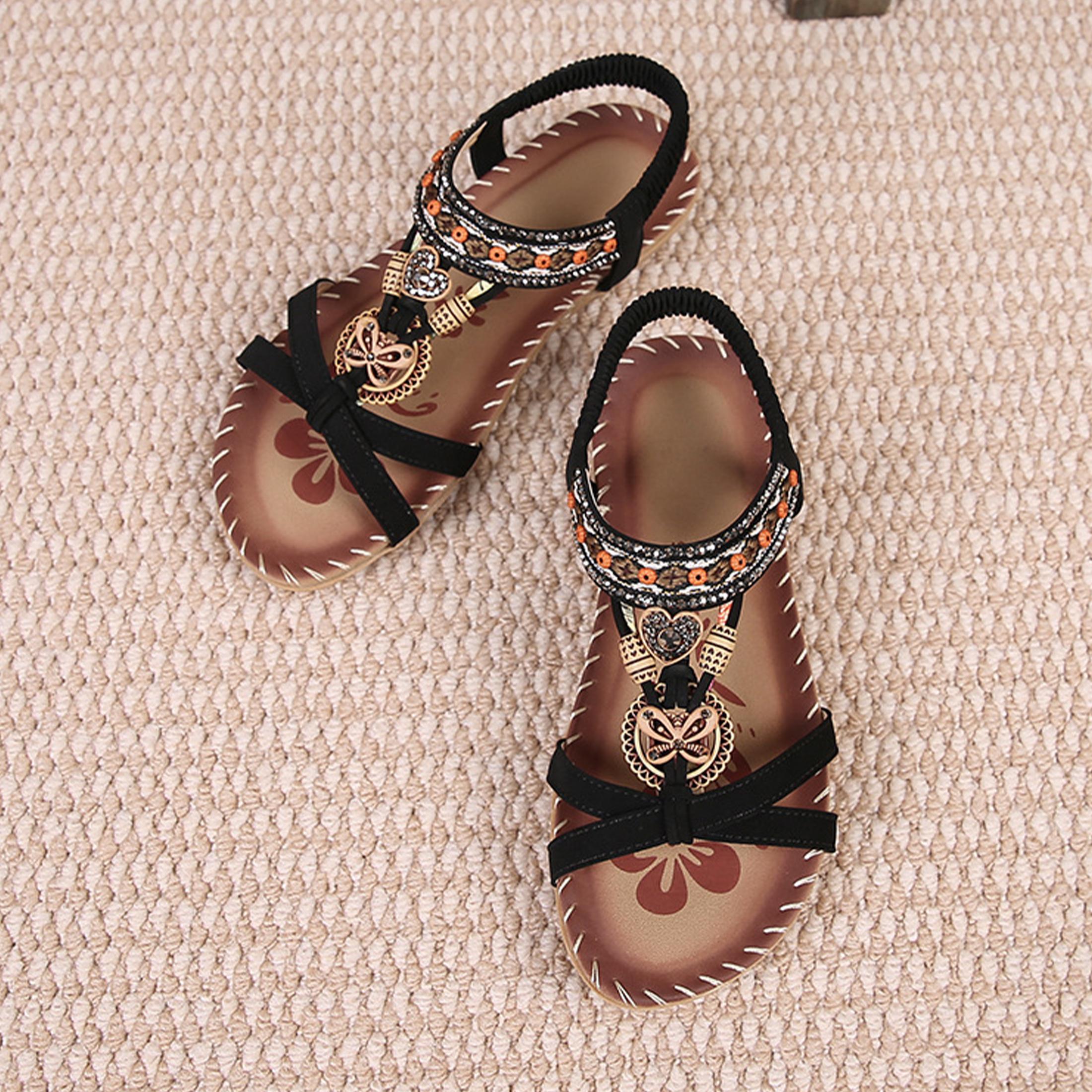 Women's Floral Print Summer Sandals Bohemian Style Summer Vacation Sandals Springfresh Footwear Decor Summer Vibes Women's Floral Print Summer Sandals Bohemian Style Summer Vacation Sandals Springfresh Footwear Decor Summer Vibes