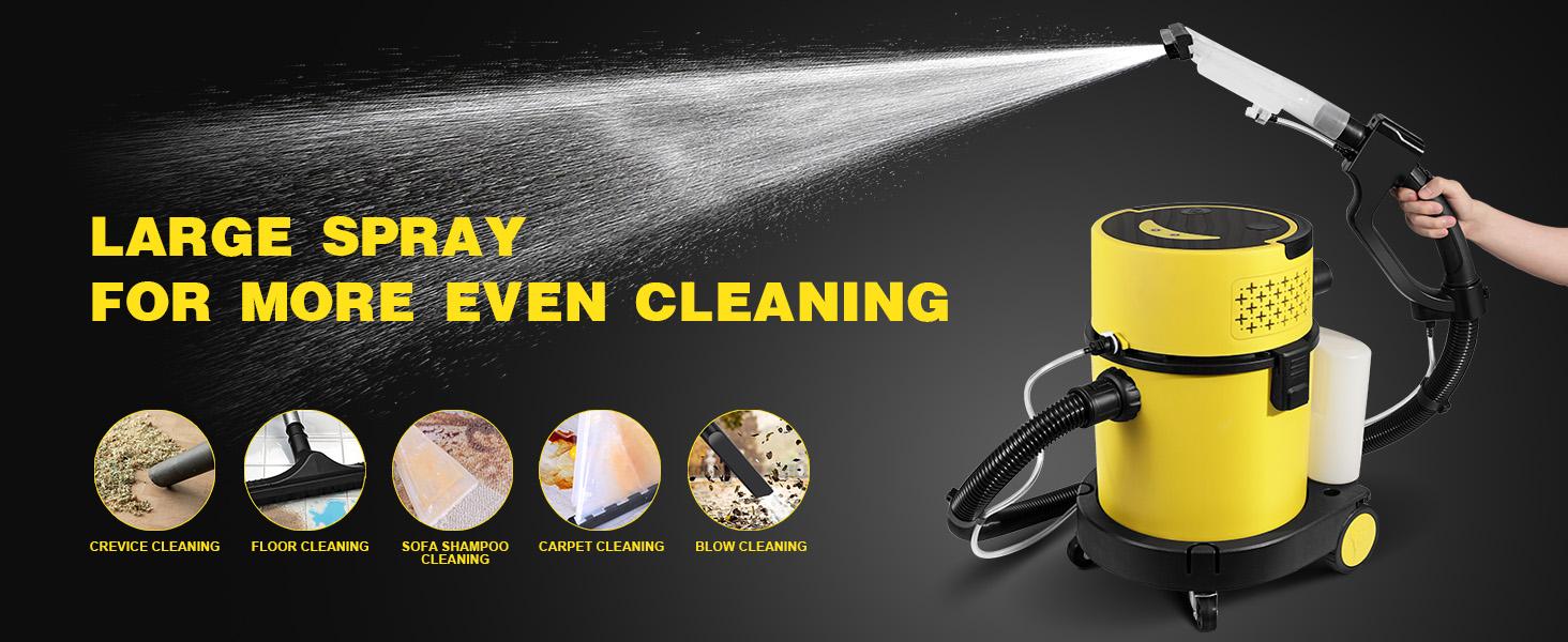 PRETEC 6 Gallon Wet & Dry Vacuum Cleaner – 20 kPa Powerful Suction, 5-in-1 Multi-Purpose Cleaner with 15 ft Cord, Quiet 80 dB Operation – Ideal for Dog Hair, Garage, Home & Car