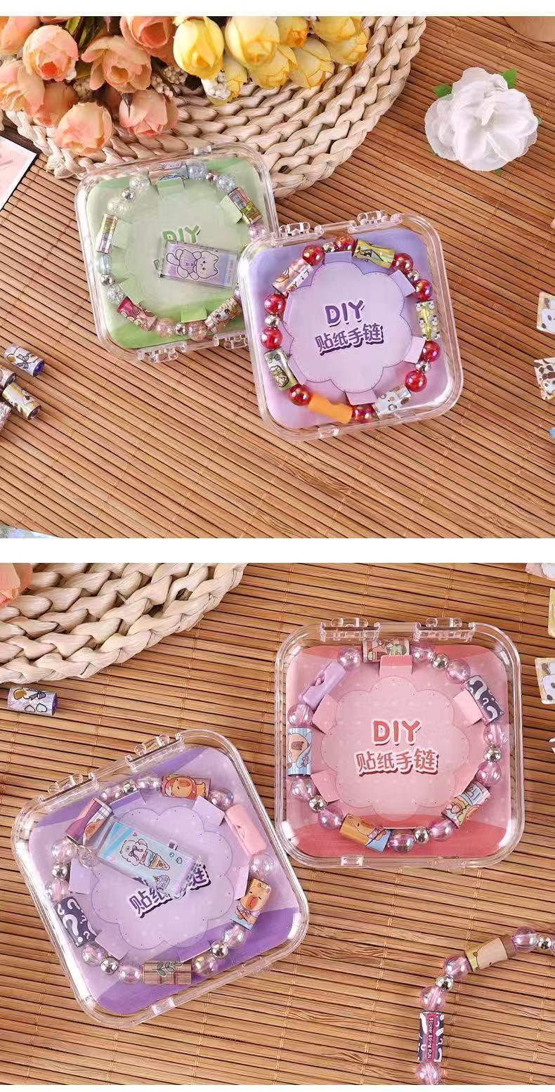 StickiRolls Creative DIY Stickers Bracelet - No Battery Needed Hand String Bead Toy, Unisex Stress Relief Sensory Regulation Kids' Stationery for DIY Crafts, Beads