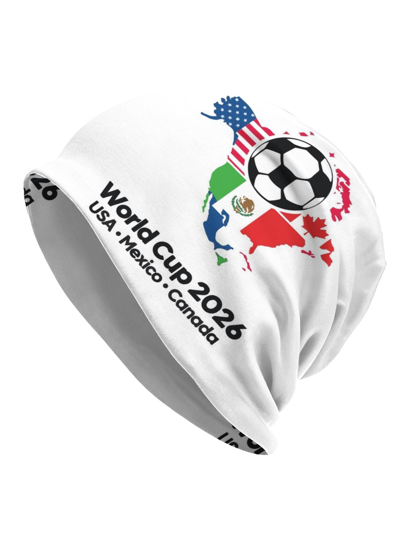 1 Piece Skullies Beanies Caps 2026 USA Mexico Canada Map Thin Hat Autumn Spring Bonnet Hats Men Women's Hip Hop Ski Cap, Sports Hat