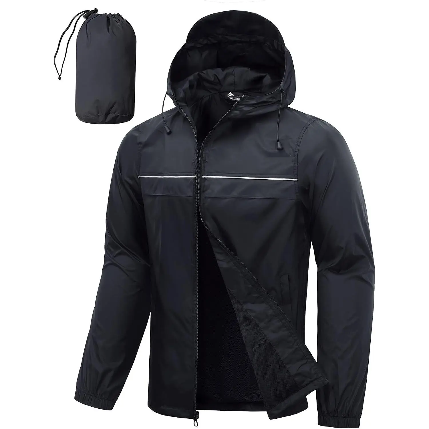 Men's Packable Lightweight Waterproof Rain Jacket with Hood for Golf, Travel, HikingGift