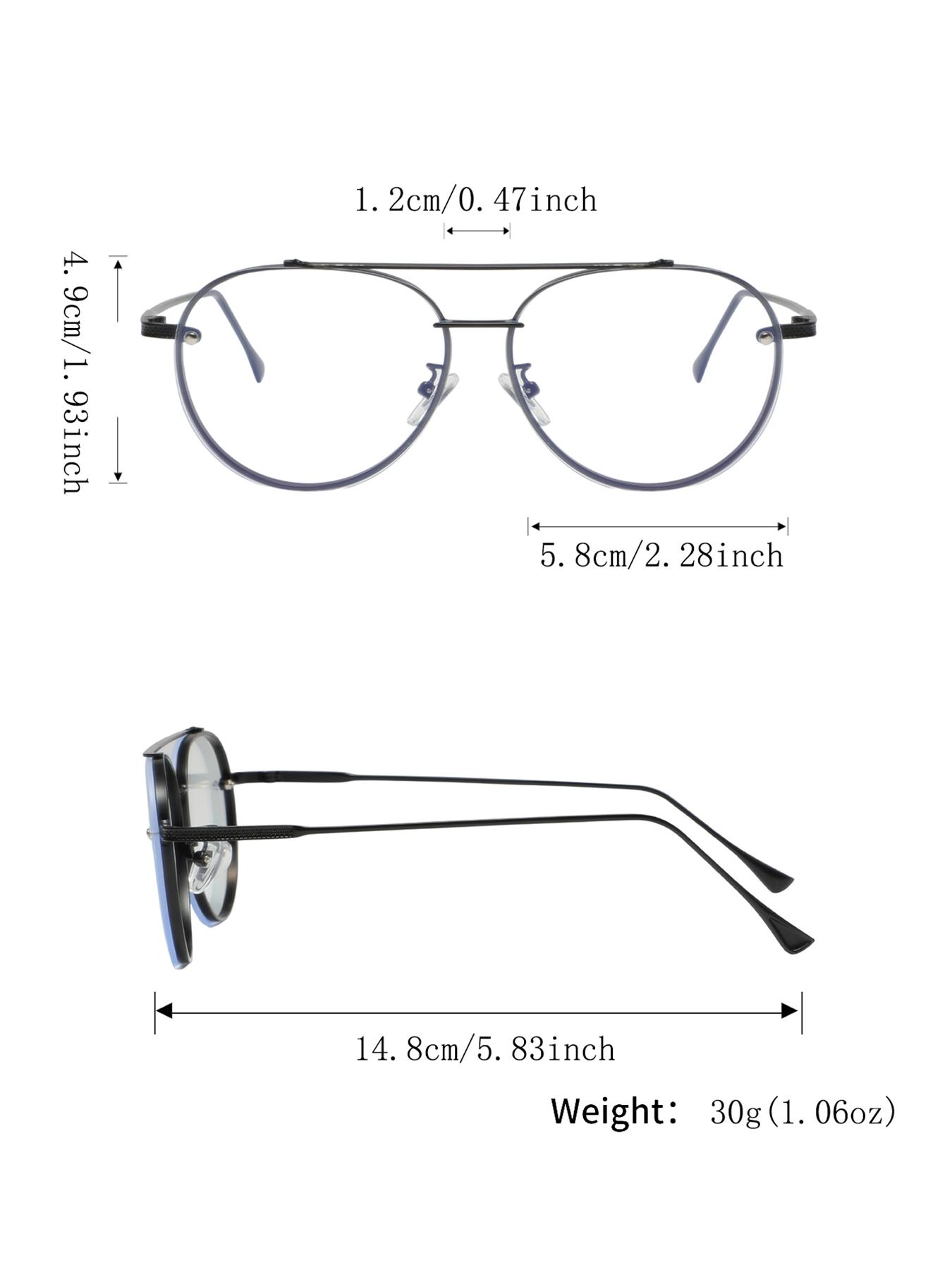 Men's Metal Dual Beam Oval Full Frame Glasses, Durable Steel Frames, Narrow Design, High-Quality Fashion Eyewear, Trendy Casual Eyeglasses, Suitable for Business Meetings and Daily Commute