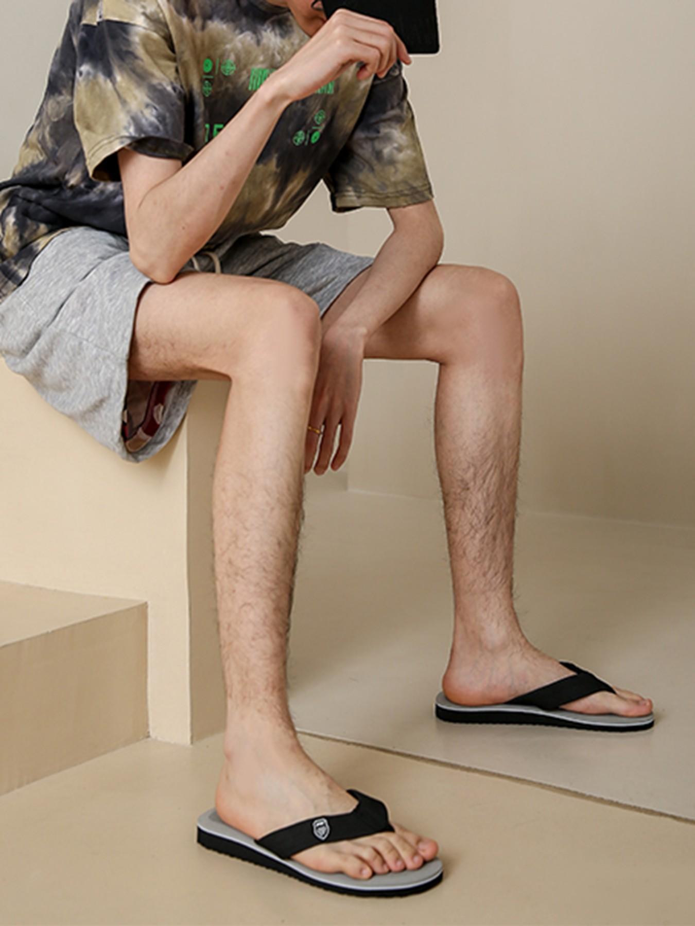 Summer 2026 Must-Have Men's Sandals, Korean Style Slip-Ons, Large Sizes Available, Soft Anti-Slip Sole, Beach & Home Wear, Multiple Colors