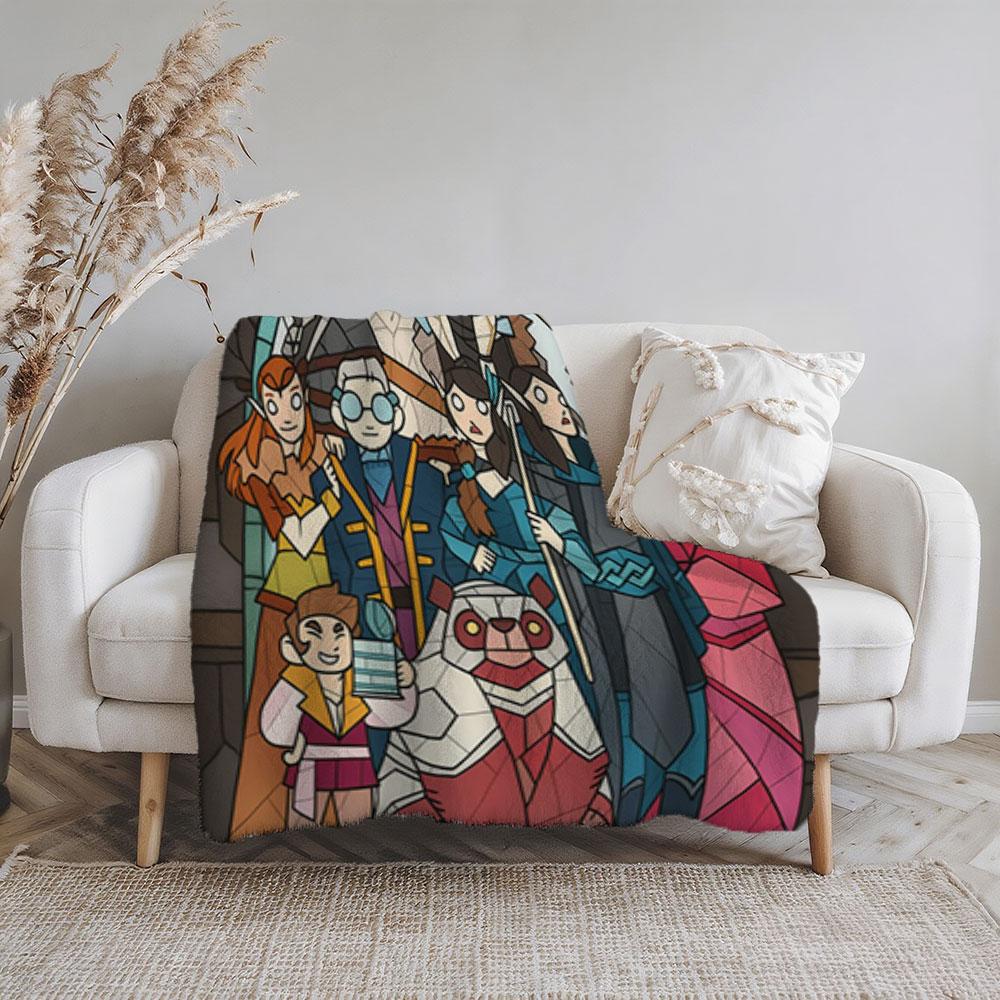 Role-Themed Polyester Flannel Blanket - Modern Style, Thick Fleece Blanket, Snuggle Blanket for Bedroom, Couple Memorial Blanket, Oversized Warm Blanket, Area Blanket for Living Room