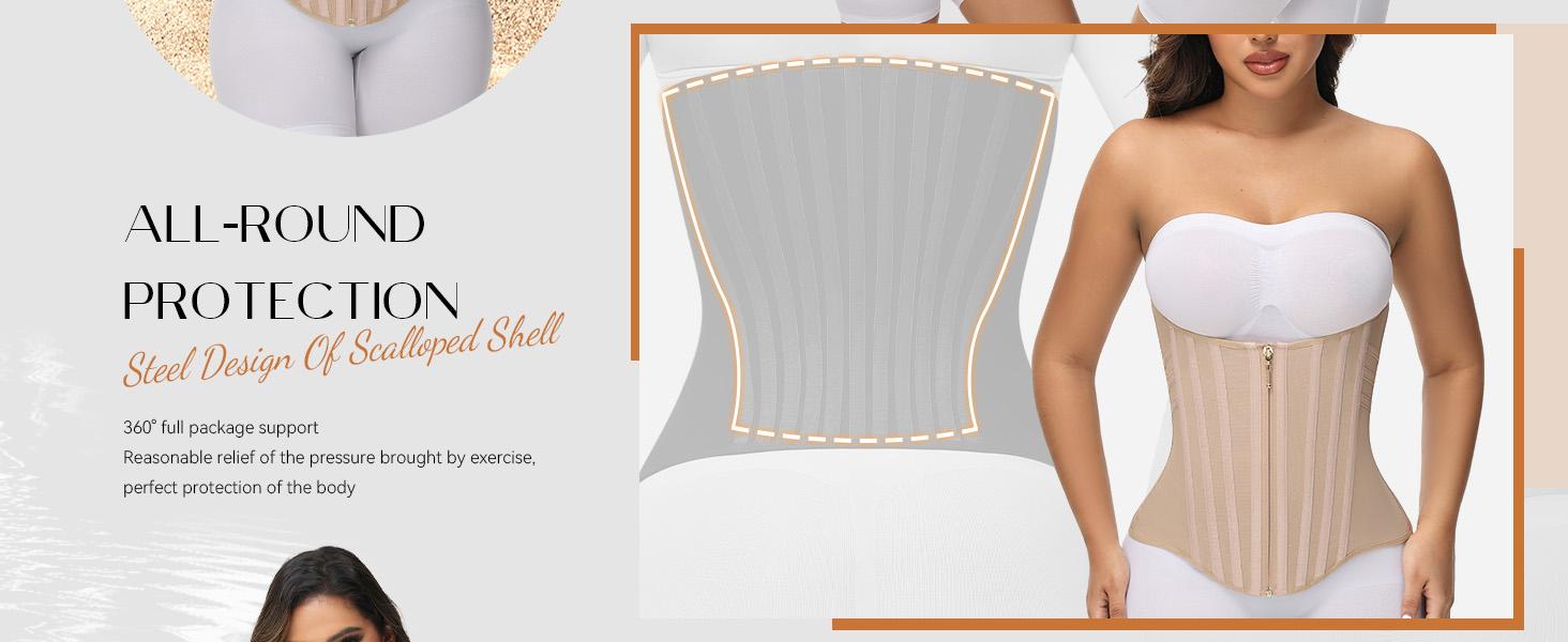 SHAPSHE Waist Shapewear for Women Corset Sport Workout Belly Band Gym