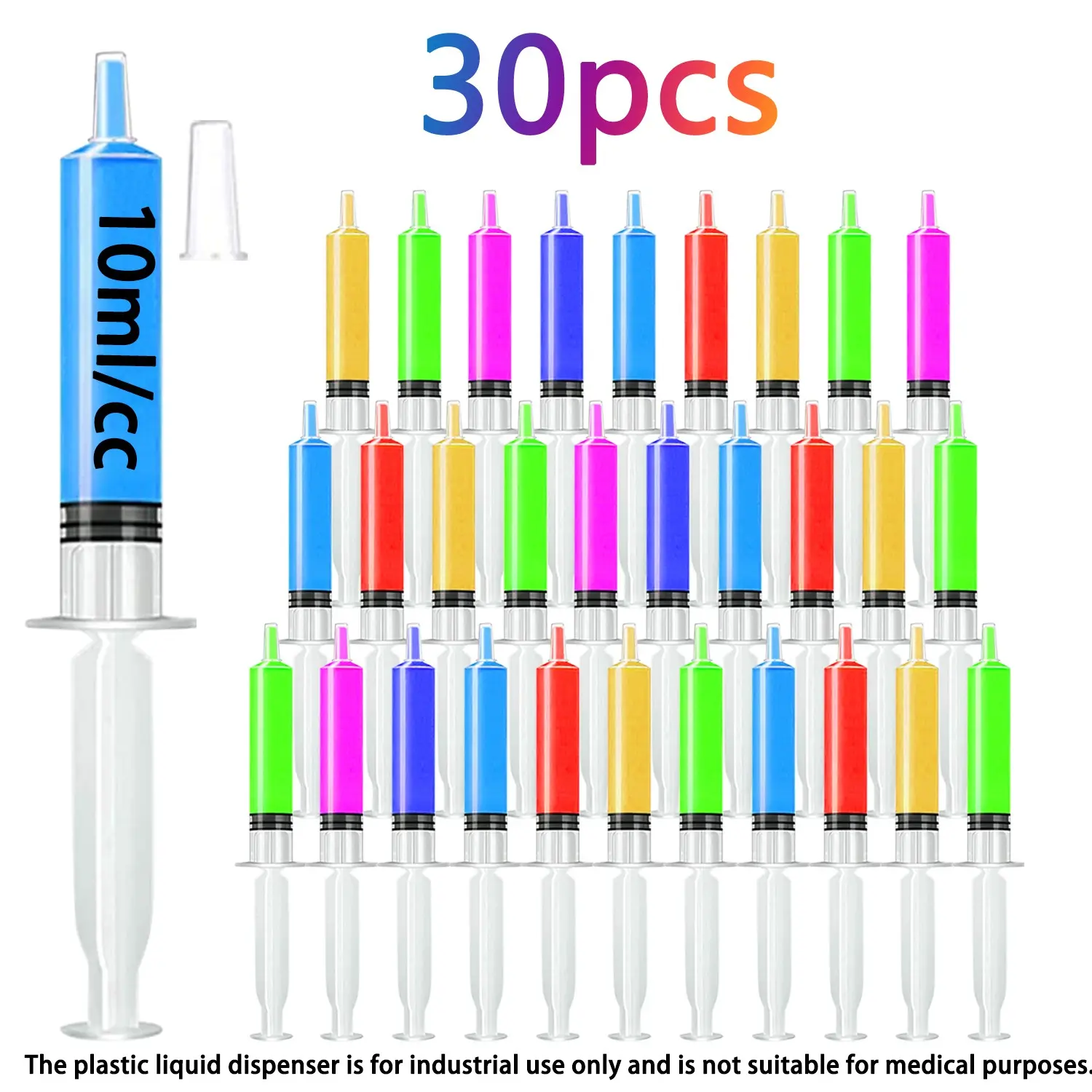 50pcs/30pcs 10ML Liquid Dispenser Set, No Scale Party Props, Party Favors Supplies, Includes Dust Cover, Leak Proof, Washable, Perfect for Halloween, Christmas