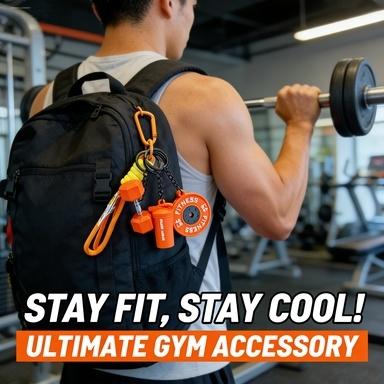 Multifunctional Fitness Keychain, Dumbbell, Barbell, Water Bottle Design, Fun Accessory for Gym Lovers, Creative Gift for Men and Women