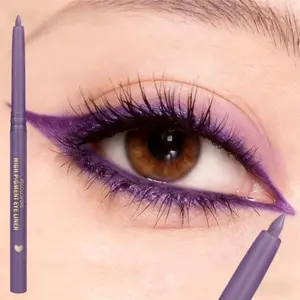 1PC Waterproof Purple Eyeliner Gel Pen - Smudge-Proof, Sweat-Resistant, Quick-Dry Formula with Long-Lasting Gel Tip for Winged Liner,  Ideal for Women & Makeup Artists, Longwear Eyeliner