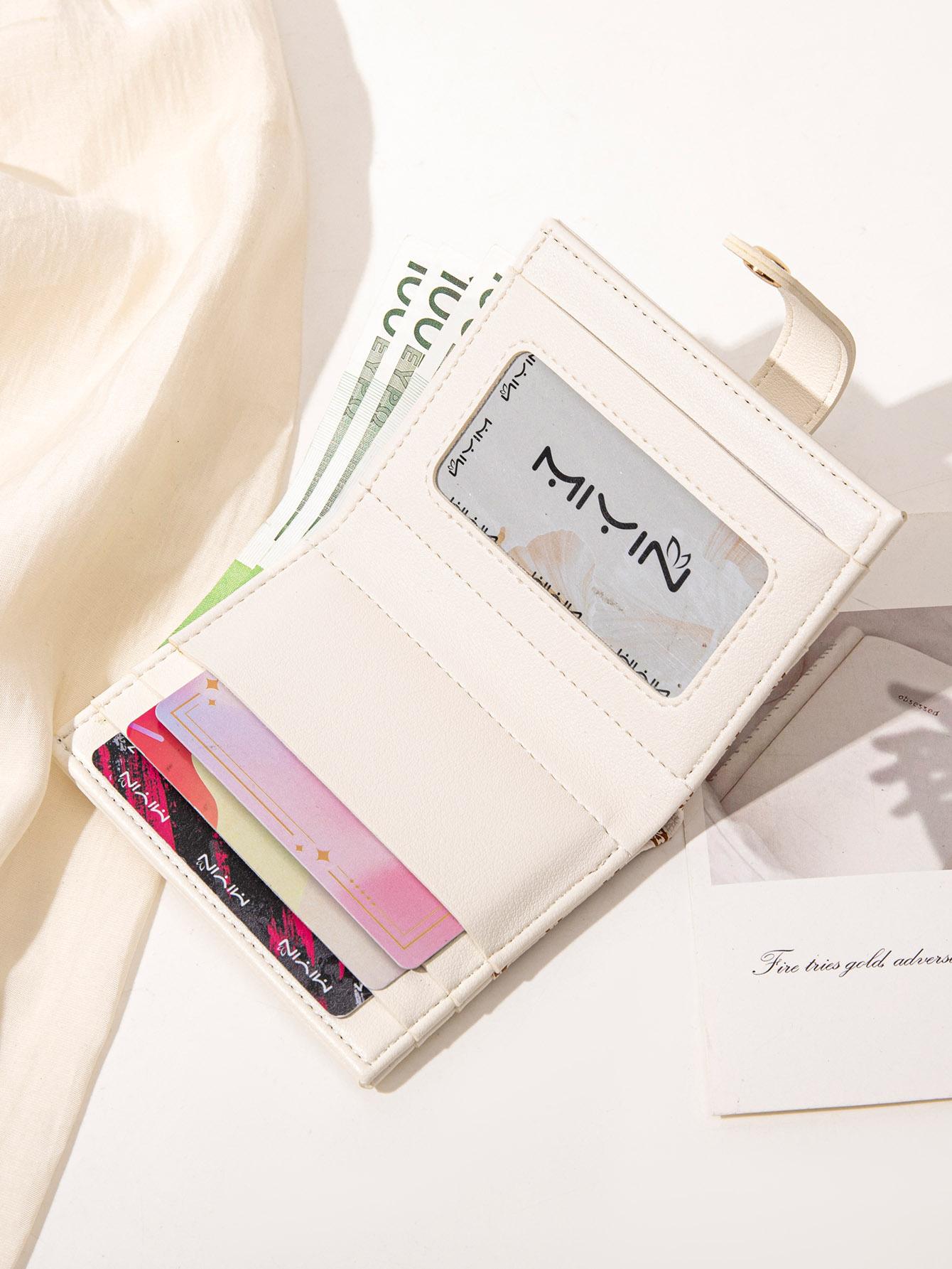 Unisex Printed Ultra Slim Short Bifold Wallet For Women, Trendy Wallet, Compact Multi-Slot Credit Card Holder, Multi-Functional Mini Purse, Practical Portable Wallet For Daily Use