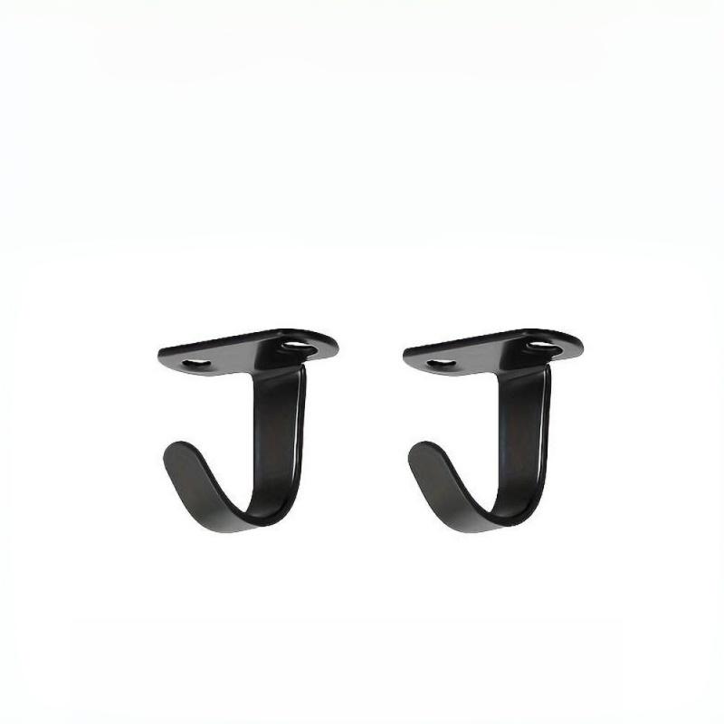 4pcs Contemporary Metal Ceiling Hooks, Under-Shelf Towel/Robe Clothes Hangers, Heavy-Duty Coat Hooks For Bathroom, Kitchen Cabinet, And Garage, Easy To Install
