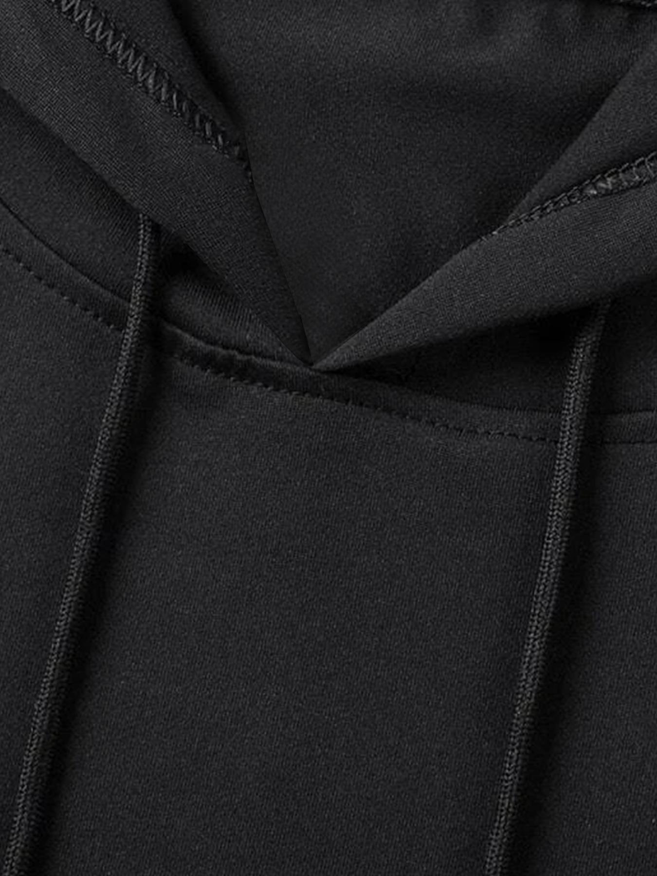 Men's Hooded Long Sleeve T-Shirt + Faux Two-Piece Pants Set, Stylish Casual Fall & Winter, Moderate Fabric, Fitted Style