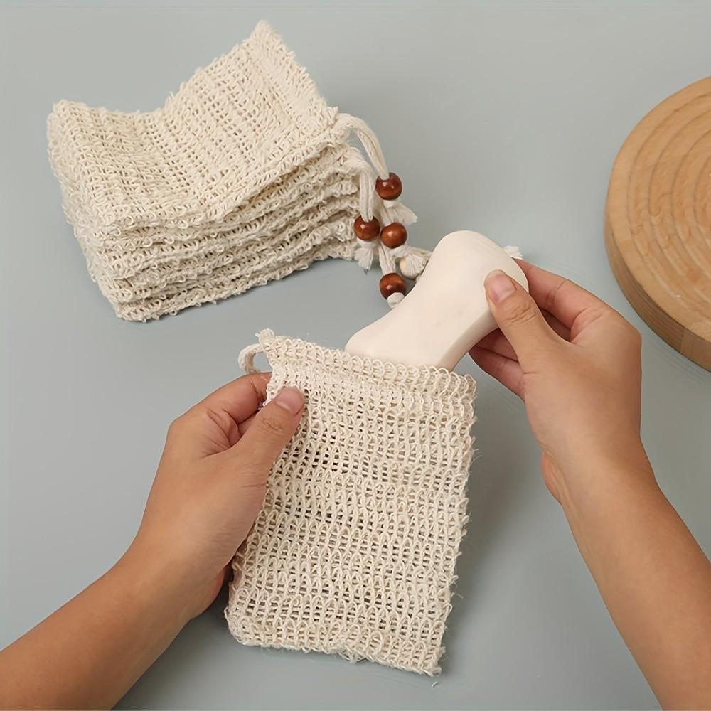 10/5/3/1PC Soap Foaming Net – Rich, Luxurious Lather | Soft, Reusable, Hanging Soap Pouch for Face & Body | Natural Sisal Exfoliating Shower Bag | Gentle for Sensitive Skin | Perfect for Home Spa & Travel Gifts | Exfoliating Bath Tool