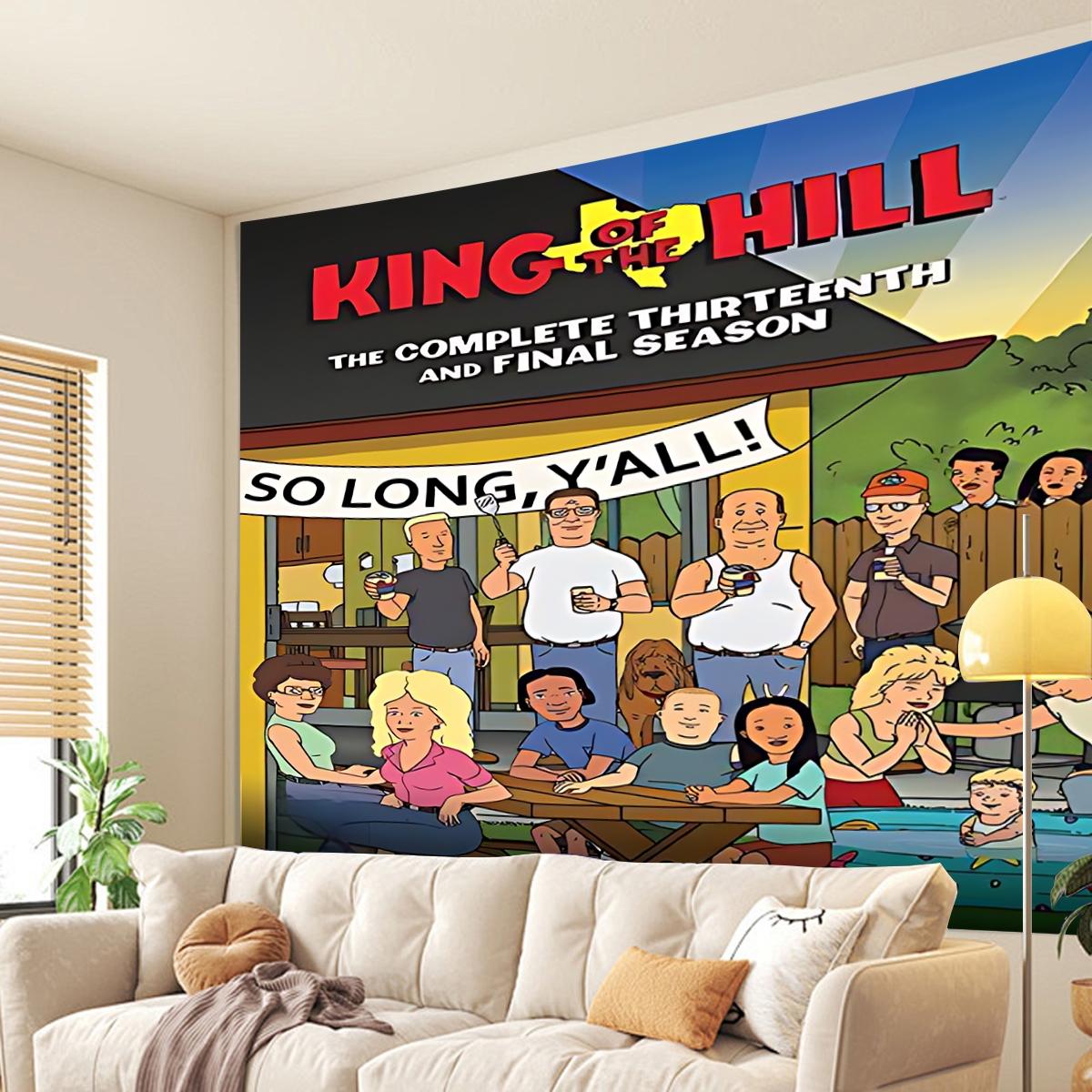 King of the Hill design  Tapestry, Exquisite Patterns, Soft Fabrics, Perfect for Sofa or Bed Decoration, Comfortable Home Decoration, Bohemian Home Decoration