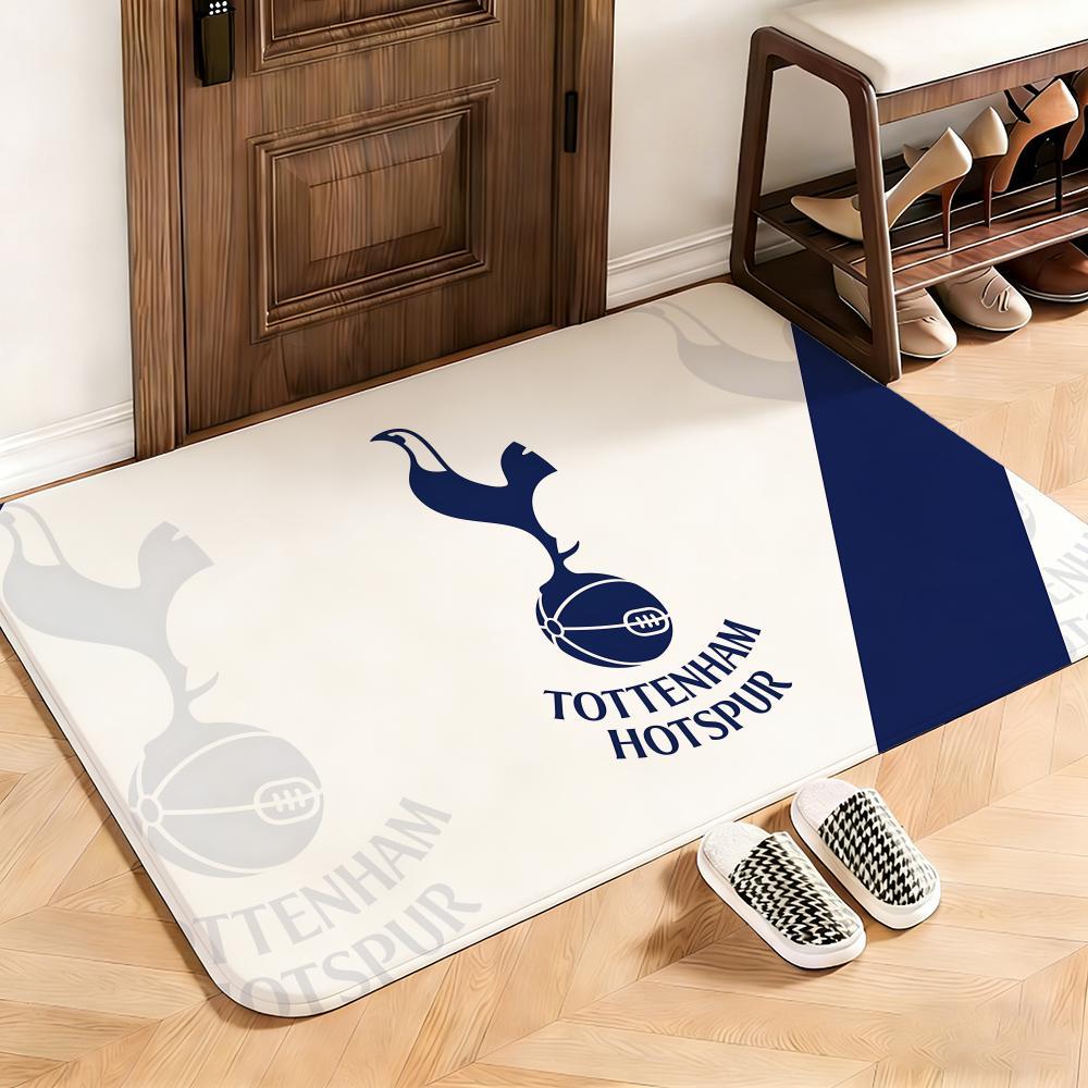 Sports Tottenham Hotspur Football Club Floor Mat This soft flannel mat provides a cozy Soft flannel mat with quick water absorption, non-slip and durable. Easy to clean, ideal for bathroom and entryway use.