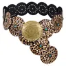 XZQTIVE Women's Authentic Western Statement Belt - Trendy Exquisite Band-Shaped Wide Boho Concho Cowgirl Accessory, Belts for Women for Dresses, Back to School Outfits