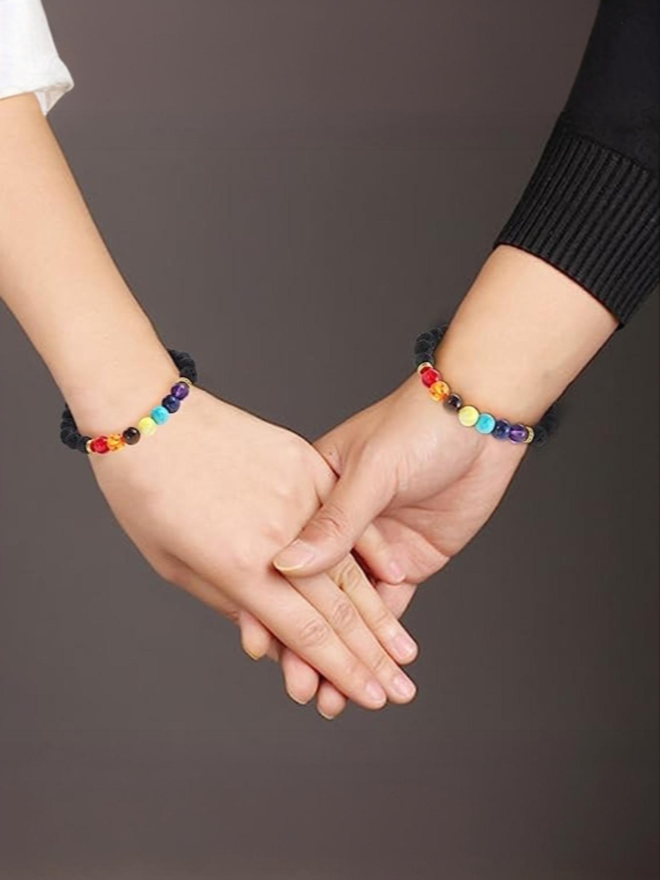 Boho 7 Chakra Lava Stone Bracelet for Women Men, Adjustable Natural Stone Beaded Bangle, Perfect Spiritual Gift