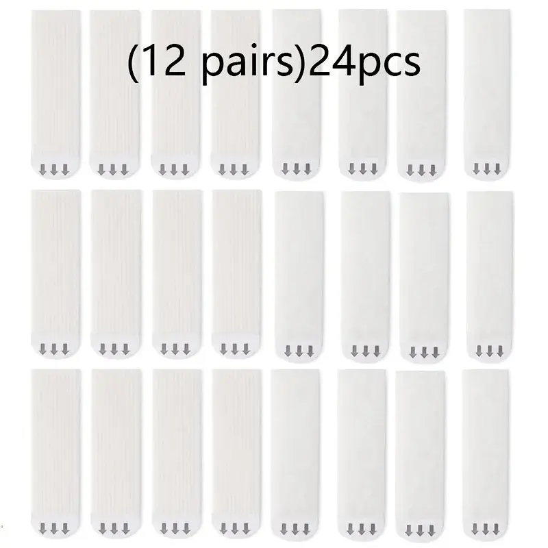 12 pairs (24 pieces) of non drilling hanging clips - double-sided detachable wall hooks, suitable for frames and artworks