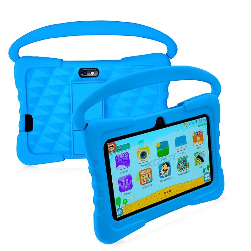 7-Inch Android Learning Entertainment Tablet with Education Software, USB Charging, Quad-Core Processor, 4GB RAM, HD IPS Display, Parental Lock, Dual Cameras