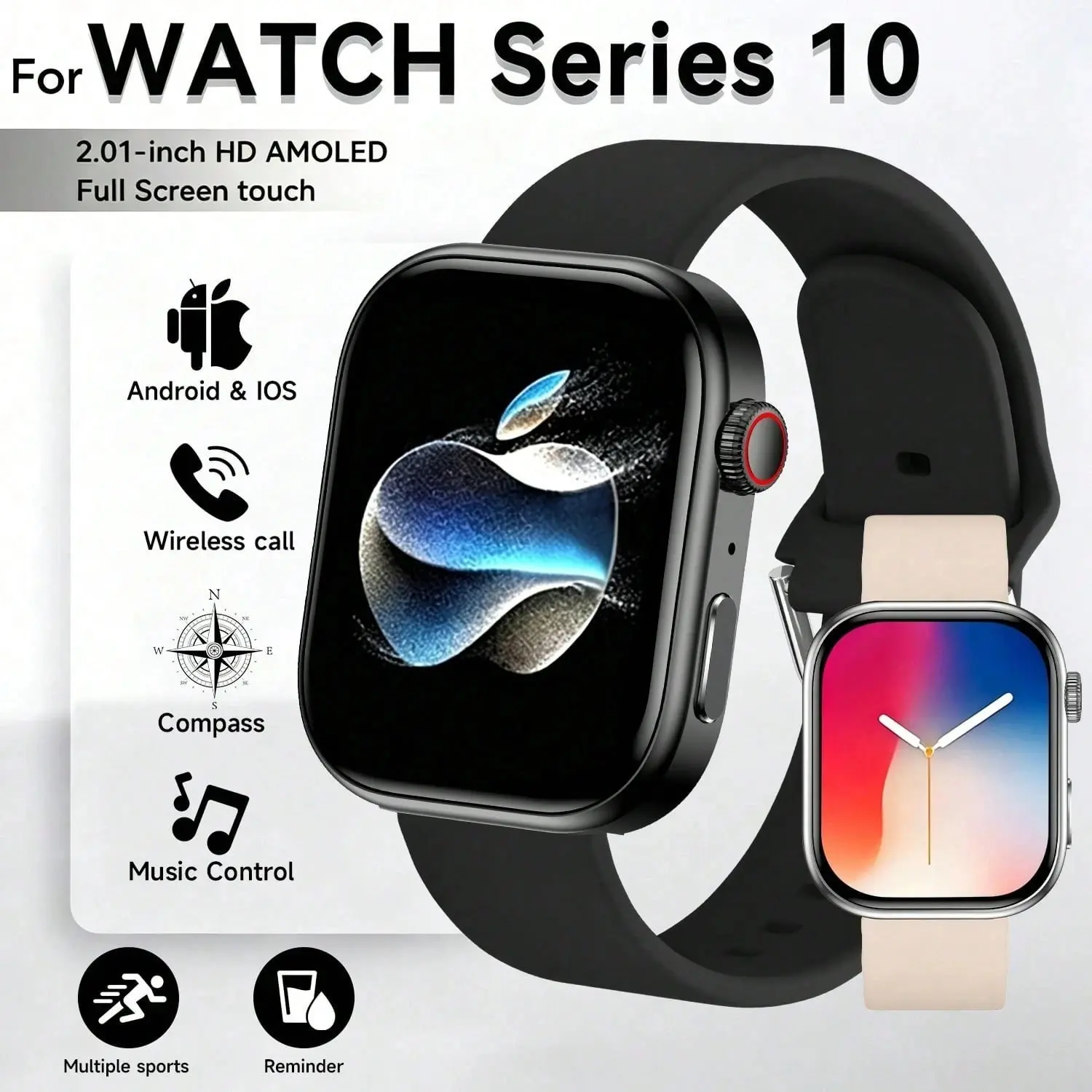 New Full Touch High-Definition Fashion Smart Watch, Supports Wireless Calling Function, Compatible With Android And IOS Phones, Perfect Gift For Women