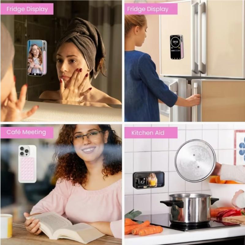 3pcs Silicone Suction Cup Phone Holder Stand, Strong Selfie and Video Mount, Durable Adhesive, Ideal for Shower, Camera Tool, Mirror Attachment