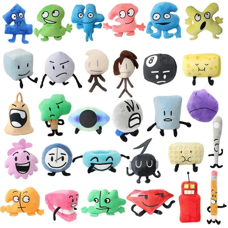 Island Series Stuffed Pillow Dolls - 30 Styles, Cute Clock Button, Waffle Ball, Electric Fan Features - Kids Stuffed Animals & Toy Figures, Kid Gift, Waffle Shape