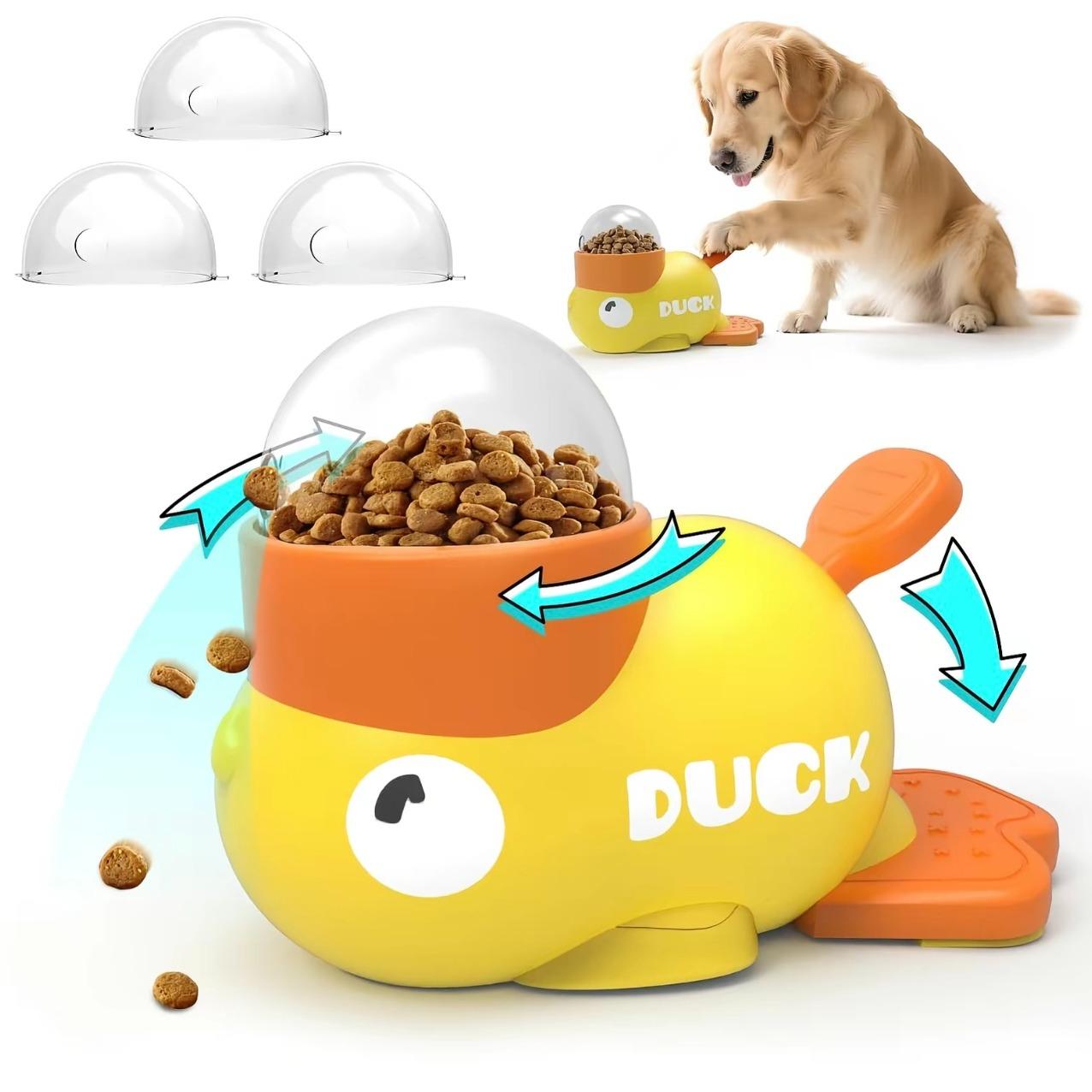 2-in-1 Interactive Cat Puzzle Treat Dispenser Toy Supplies, Duck-Shaped Food Slow Feeder for Cats and Small Dogs, IQ Enrichment, IQ Training and Exercise Dried Treats 8.6 Inches 2-in-1 Interactive Cat Puzzle Treat Dispenser Toy Supplies, Duck-Shaped Food Slow Feeder for Cats and Small Dogs, IQ Enrichment, IQ Training and Exercise Dried Treats 8.6 Inches