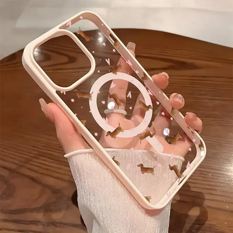 Premium Magnetic Phone Cases for iPhone11/12/13/14/15/16//17/Air/promax/Plus Stylish Dachshund-Themed Graphic y2k cased Ready, Anti-Fall, Springtok and Ultra-Thin Design |   Perfect for Everyday Use Protector Screen Protector Aesthetic Resistance