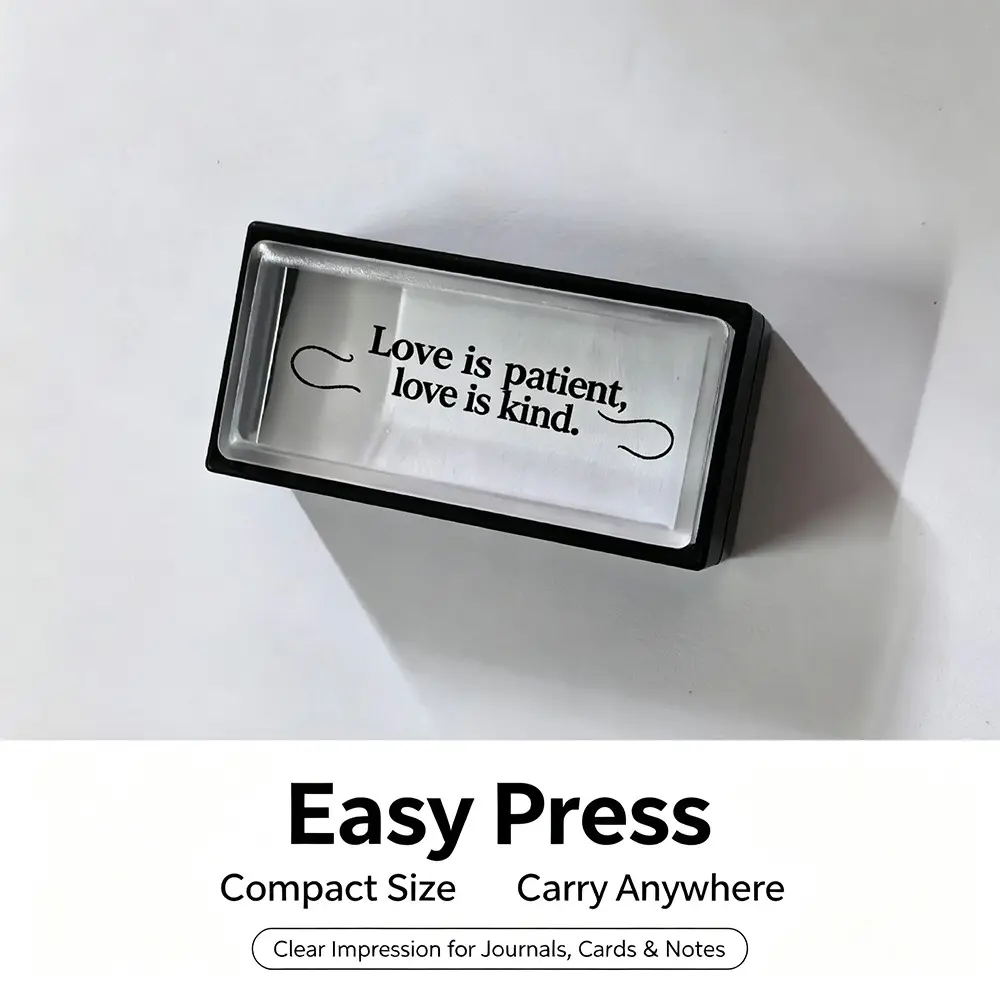 Bible Verse Self-Inking Stamp, Portable Inspirational Quote Stamp, Ideal for Diaries, Cards, Scrapbooking Crafts, Handmade Projects, Office Supplies