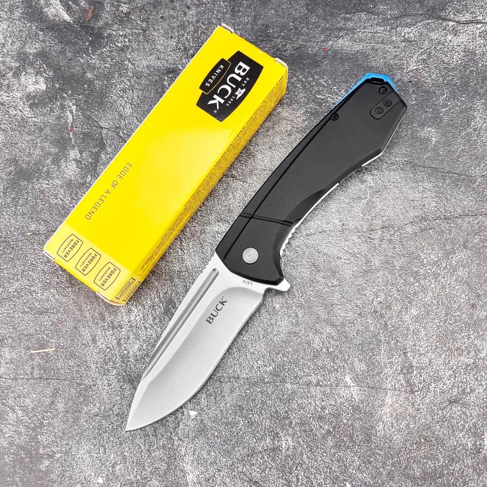 Available in Three Colors Model 713 High-quality Folding Knife with 8Cr13Mov Blade and Aluminum Handle. Portable Outdoor Knife—ideal for Hiking, Mountaineering, Survival, Camping, Tool EDC