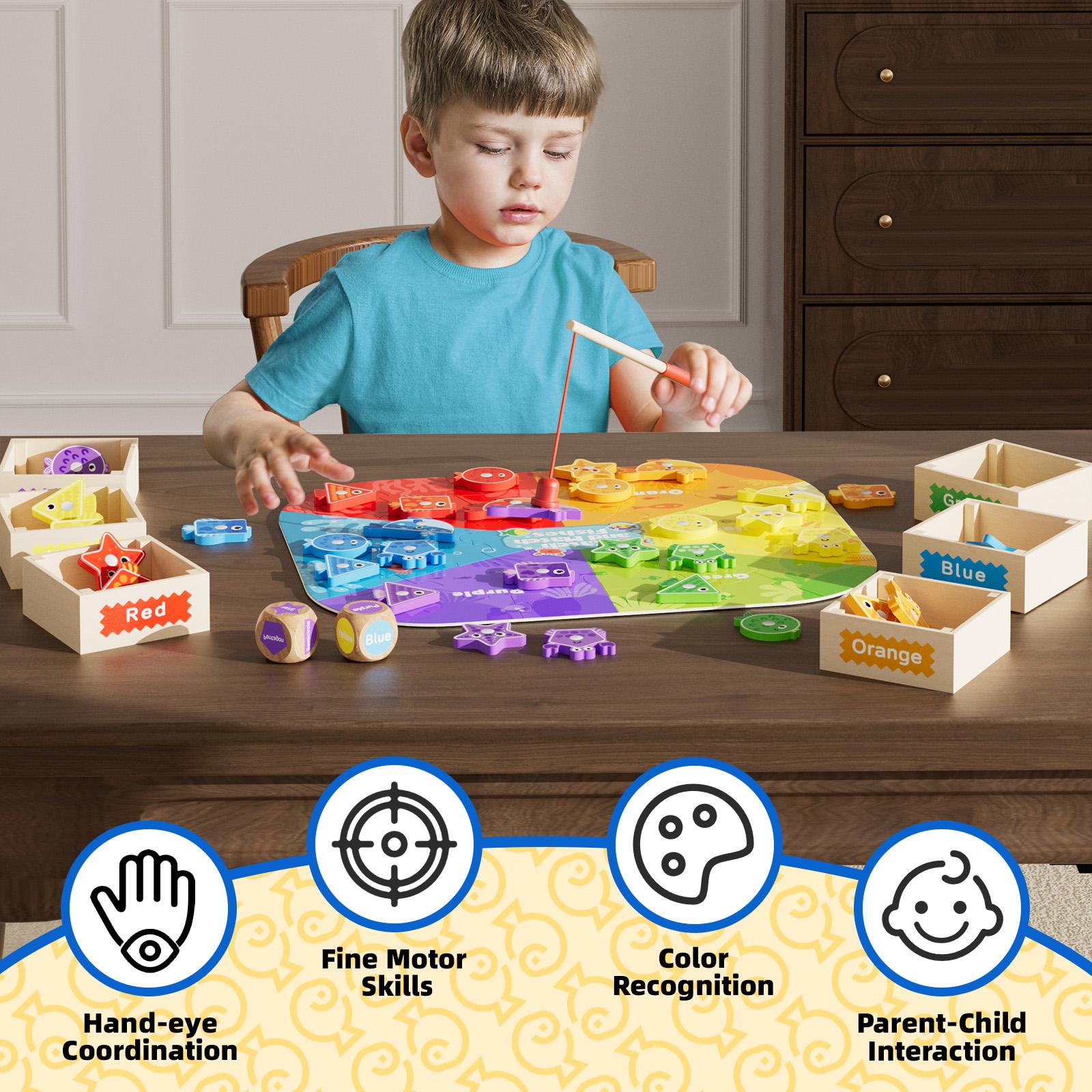 Edutree Color & Shape Sorter Educational Learning Toys with Wooden Box & Puzzle for Boys Girls 3-5, Montessori Toys for Toddlers 1-3, Magnetic Fishing Game for Kids 2-4, Edutree Color & Shape Sorter Educational Learning Toys with Wooden Box & Puzzle for Boys Girls 3-5, Montessori Toys for Toddlers 1-3, Magnetic Fishing Game for Kids 2-4,