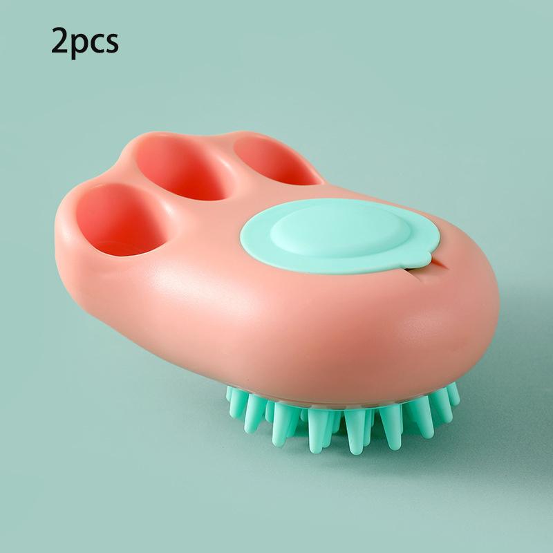 2-Pack Pet Bath Brush, Silicone Massage Comb, Soft Multi-Function Head Brush, Cat Cleaning Brush, Dog and Cat Grooming Tools