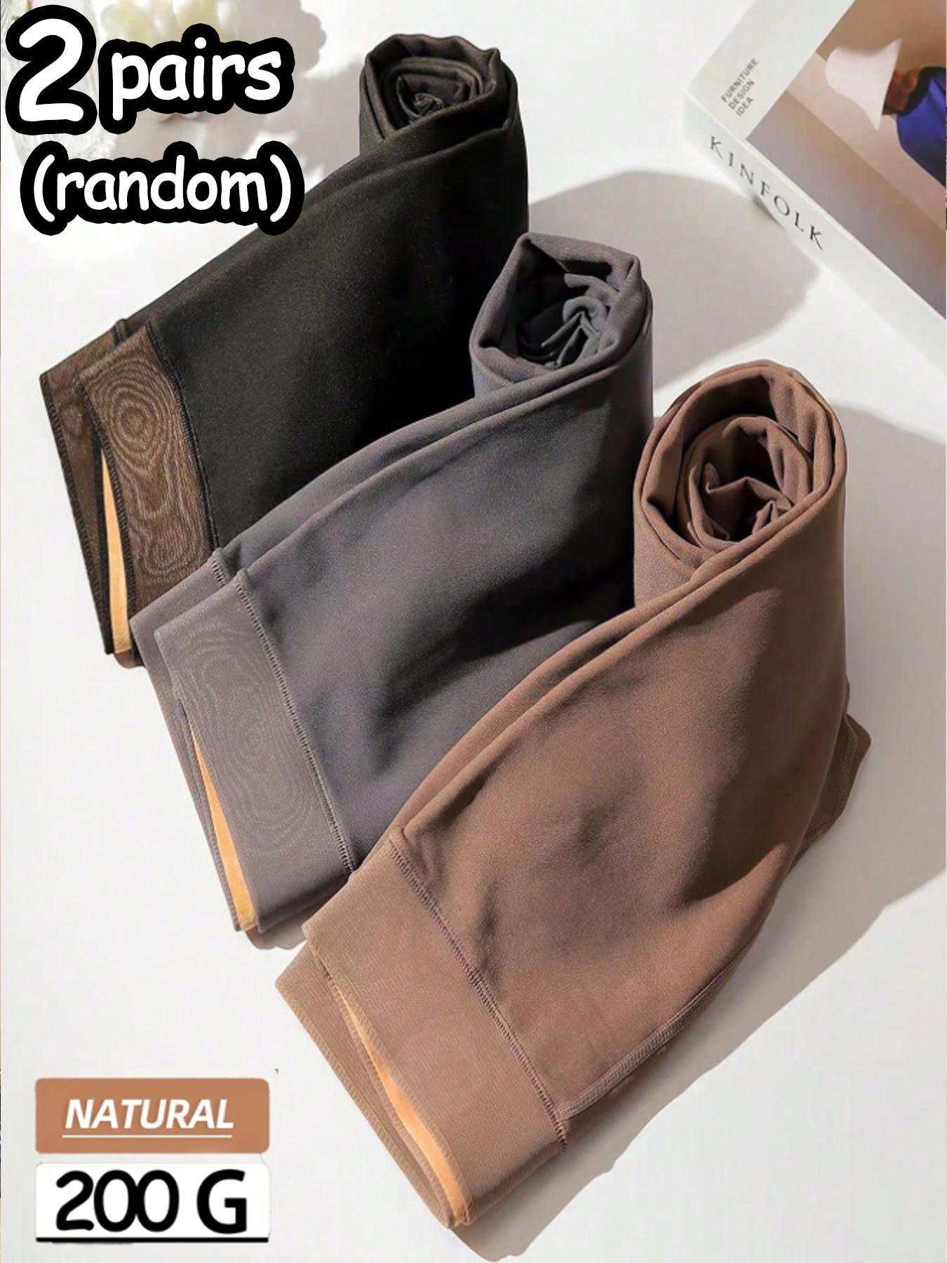 Women's Fleece Lined Thermal Fitted Leggings,fleece lined tights， Random Color Thick Warm Pants for Fall Winter Daily Wear, Comfortable & Stylish Women's Clothing