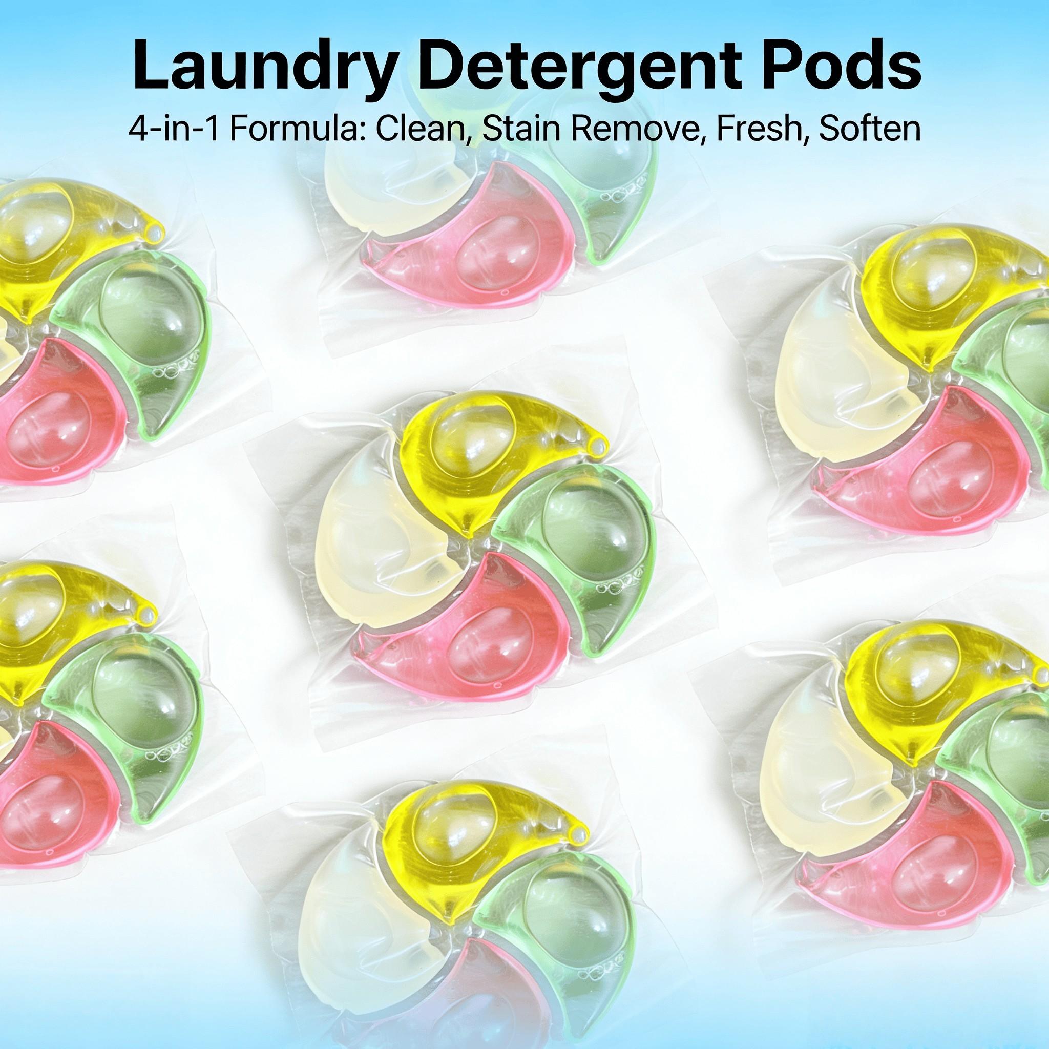 4-In-1 Laundry Beads, 10/30/50 Count, Upgrade Version, 12g, Long-Lasting, Travel-Friendly, Eco-Friendly, Softening, Stain Removal, Odor Control