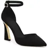 Coutgo Women's Stiletto Heeled Pumps - Classy Pointed Toe Formal Shoes for Women with Ankle Strap Buckle, All Seasons Heels for Parties, Club Wear