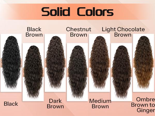 [AISI HAIR]Ponytail Extension 30 Inch Drawstring Ponytail Hair Extensions for Women Long Curly Black Brown Clip in Ponytail Synthetic Hairpieces for Daily Use