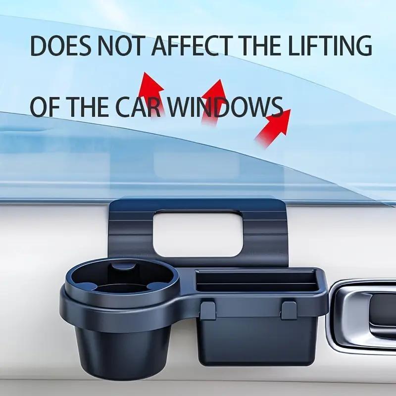 Car Door Side Storage Box, Multi-Functional Hanging Organizer with Cup Holder, Phone Slot, Card Pouch, Durable Plastic Car Accessory