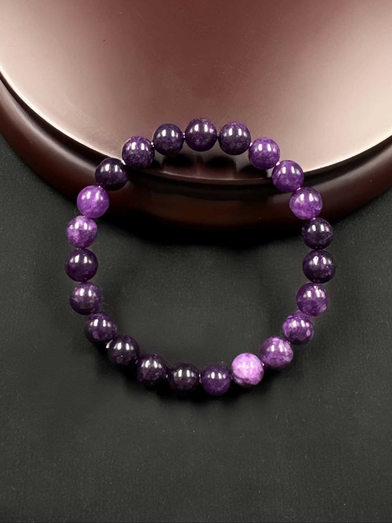 Natural Stone Garnet Beaded Bracelet for Women, Anxiety Relief Positive Energy Relaxation Jewelry Gift, Relaxing Meditation Accessory for Friends