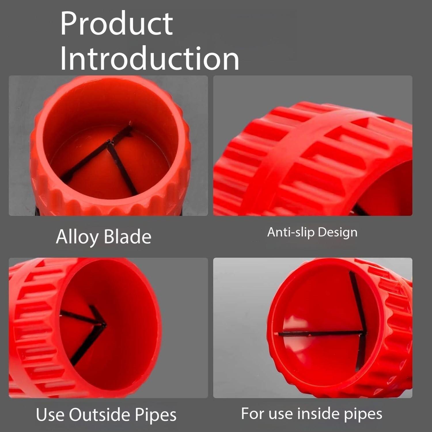 Pipe Deburring Tool Kit for Various Sizes, Depth Gauge and Pipe Deburring Set, Copper Pipe Deburring Depth Tool, Quick Deburring Tools