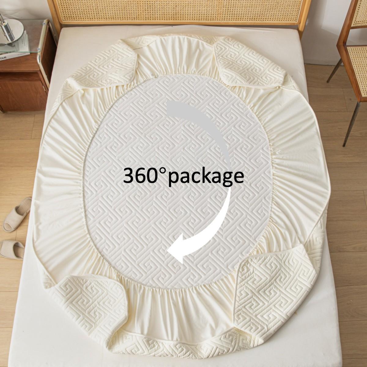 2pcs/3pcs Waterproof Mattress Protector Set, Waterproof Mattress Cover, for Queen/King Beds, Deep Pocket Fits 6"-18" Mattress, Noiseless, Soft, Breathable, Stain-Resistant & Machine Washable, Ideal for Homes with Kids, Pets or Elderly