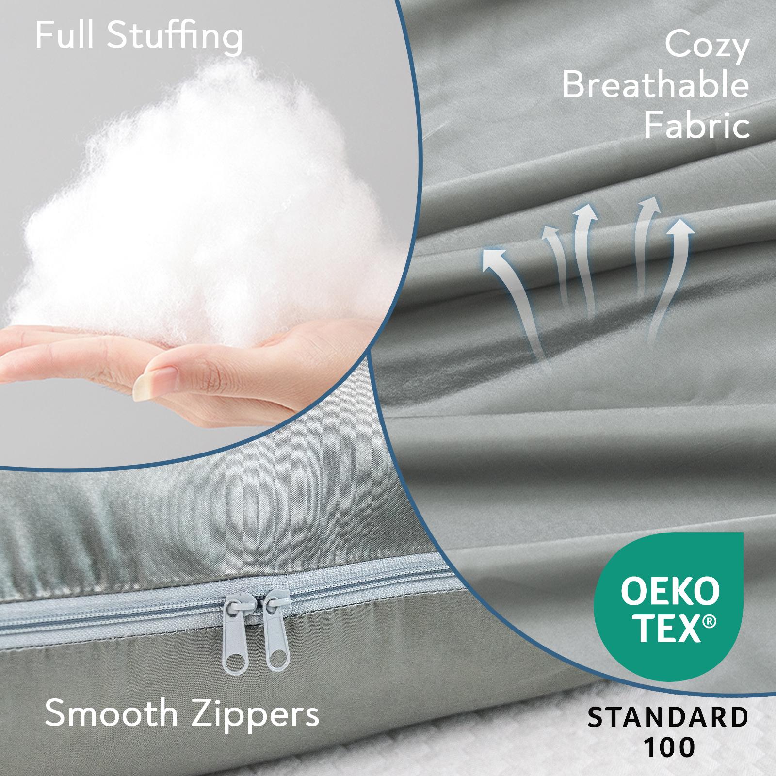 Cooling Satin Pregnancy Pillow with Removable Silky Luxurious Cover, 60 Inch Cozy J-Shape Full Body Maternity Pillows Nursing Pillow Gifts for Pregnant Women Side Sleepers Sleeping Abdominal Lumbar Neck Back Leg Support, Solid Grey #TiktokShopSpringGlowUp