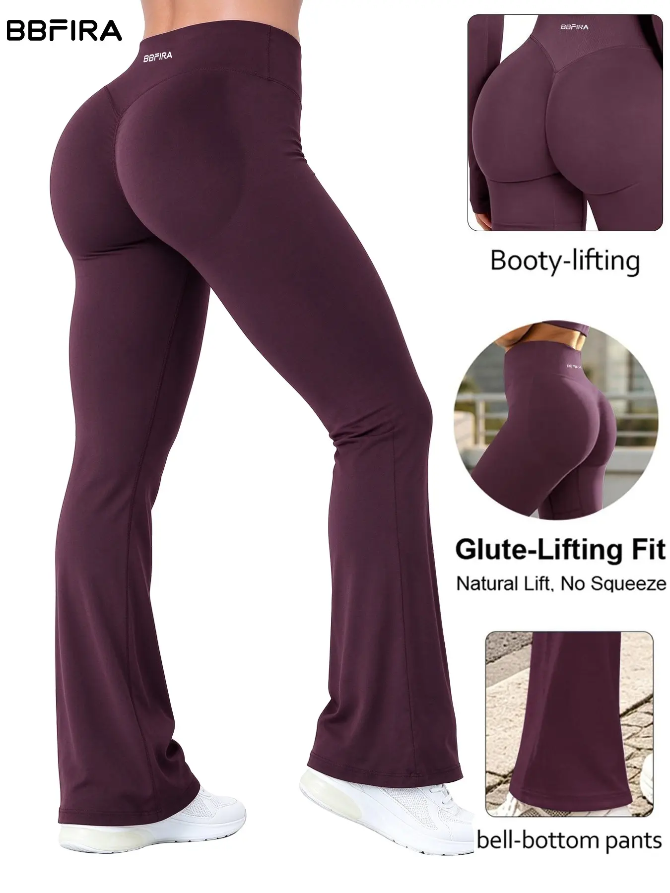 Black Friday BBFIRA Women's Seamless Straight-Leg Yoga Pants, Slightly Flared Cut Lengthens The Leg Line, Naked-Skin Fabric With Natural Drape Texture Sports Pants, High-Elastic Tummy Control And Butt-Lifting Fitness Leggings, For Yoga, Workouts.
