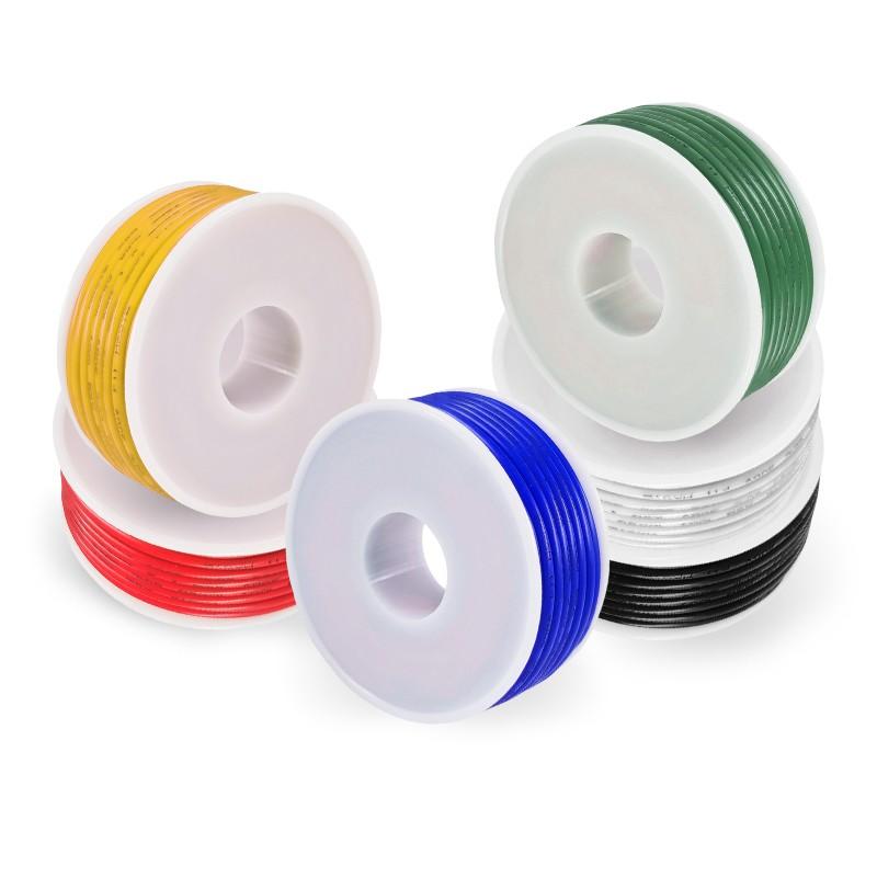 1 Set 16/18/20/22/24/26/28/30 AWG PVC tinned copper Electrical Wire Kit, 6 Color, Tinned Copper wire,For DIY Projects,LED Wire,Home Electrical,Power Wiring,electronic equipment，Car Speaker Wire, AWG Wires