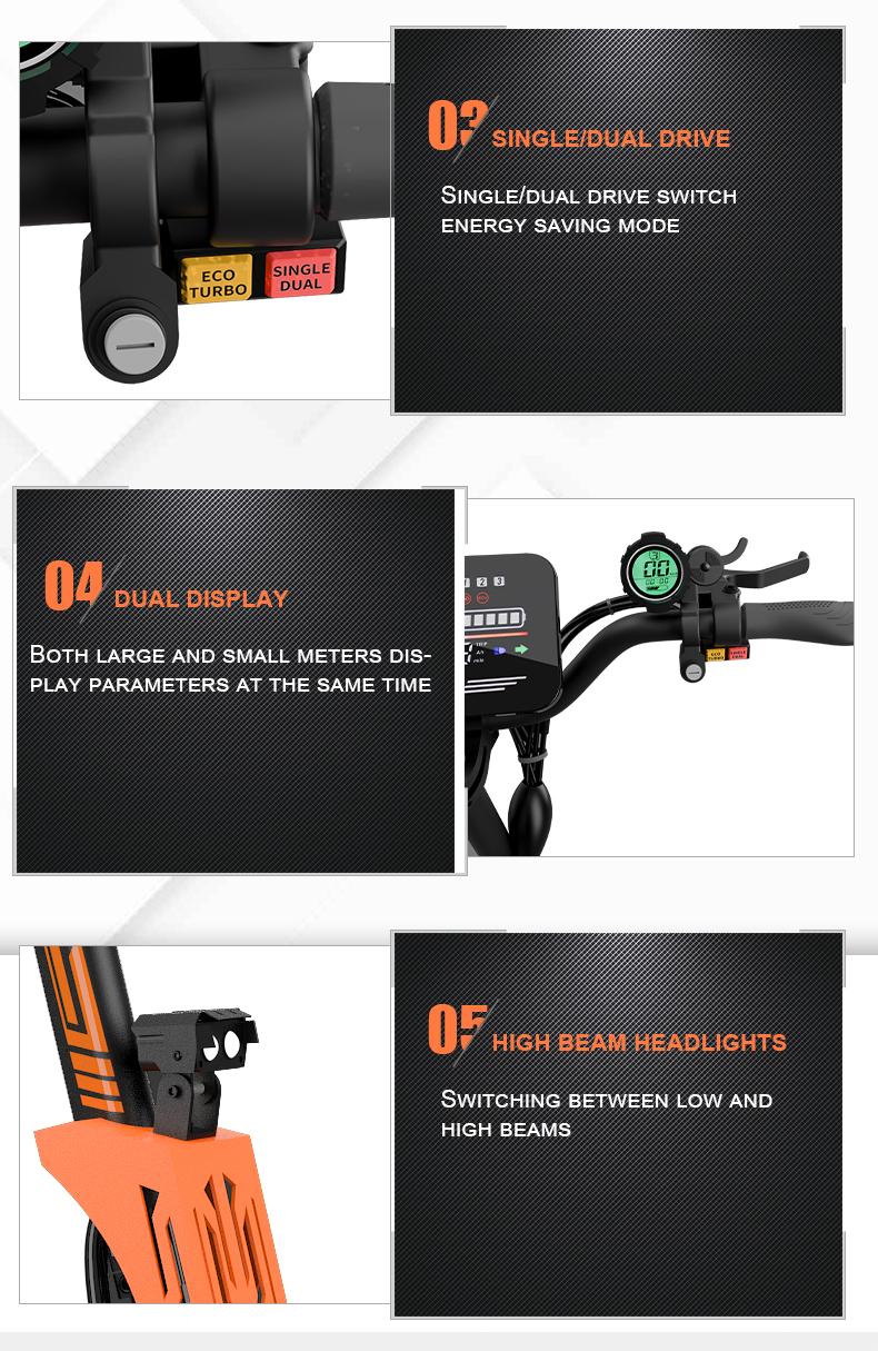 46 MPH Electric Scooters for Adults,11'' Off-Road Tires 5600W Dual Motor E-Scooter With Adjustable Seat,60V27AH Removable Battery Shock Absorbers Electric Scooter